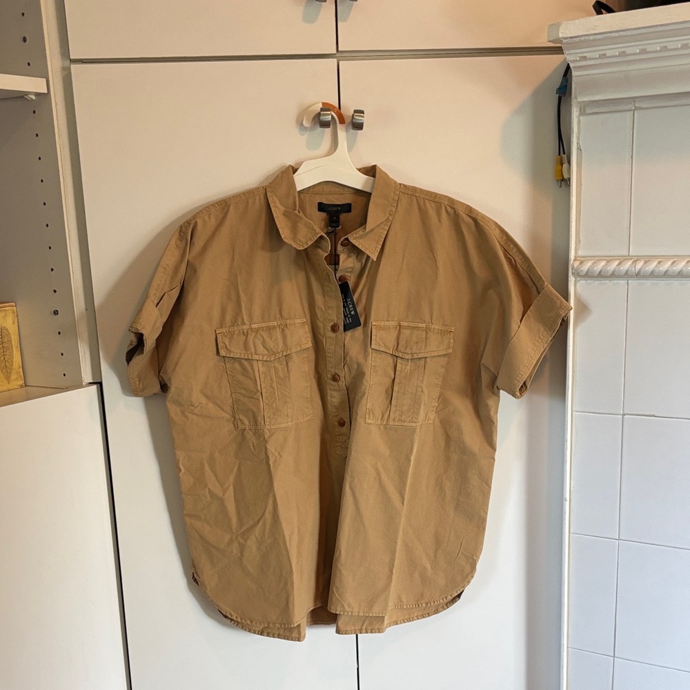 J. Crew Tan Button Down Shirt